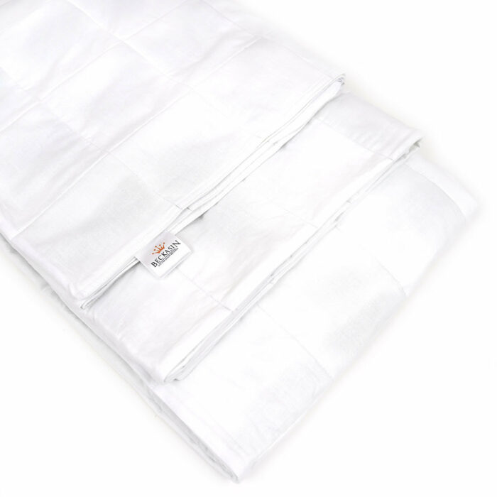 Beckasin Tyngdtäcke King Size Vit Bomullssatin – Fritt från polyester